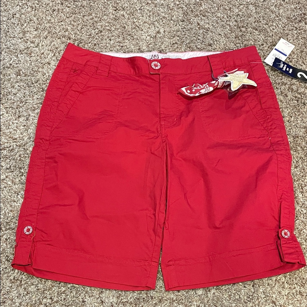Vibrant Red Women's Bermuda Shorts - 11” inseam
